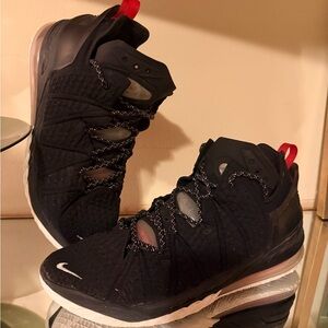 Nike LeBron 18 “Black University Red” Black & Red High-Top Basketball Sneakers